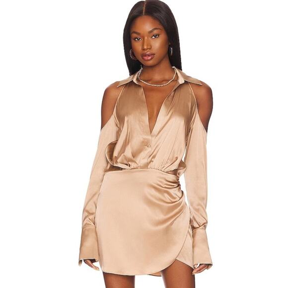 SER.O.YA Shea Silk Dress in Natural NWT Size Small - Picture 1 of 3